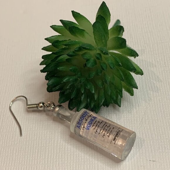 Alcohol Earring, Drink Earring, Vodka Earring, Gift Idea, Silly Food Earring - Picture 2 of 7